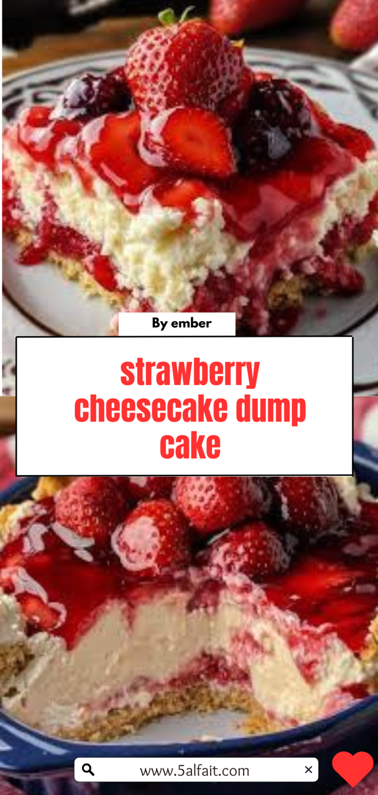 Easy Cheesecake Dump Cake, Strawberry Dump Cake, No-Bake Cheesecake Cake, Quick Strawberry Dessert, Simple Cheesecake Cake