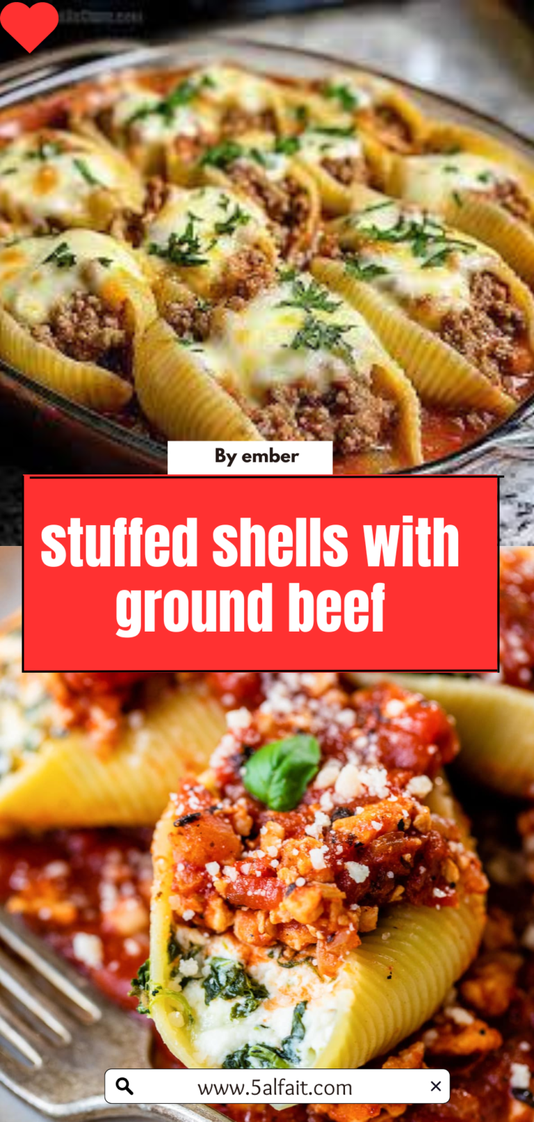Stuffed Shells with Ground Beef – Cheesy, Meaty, and Irresistible