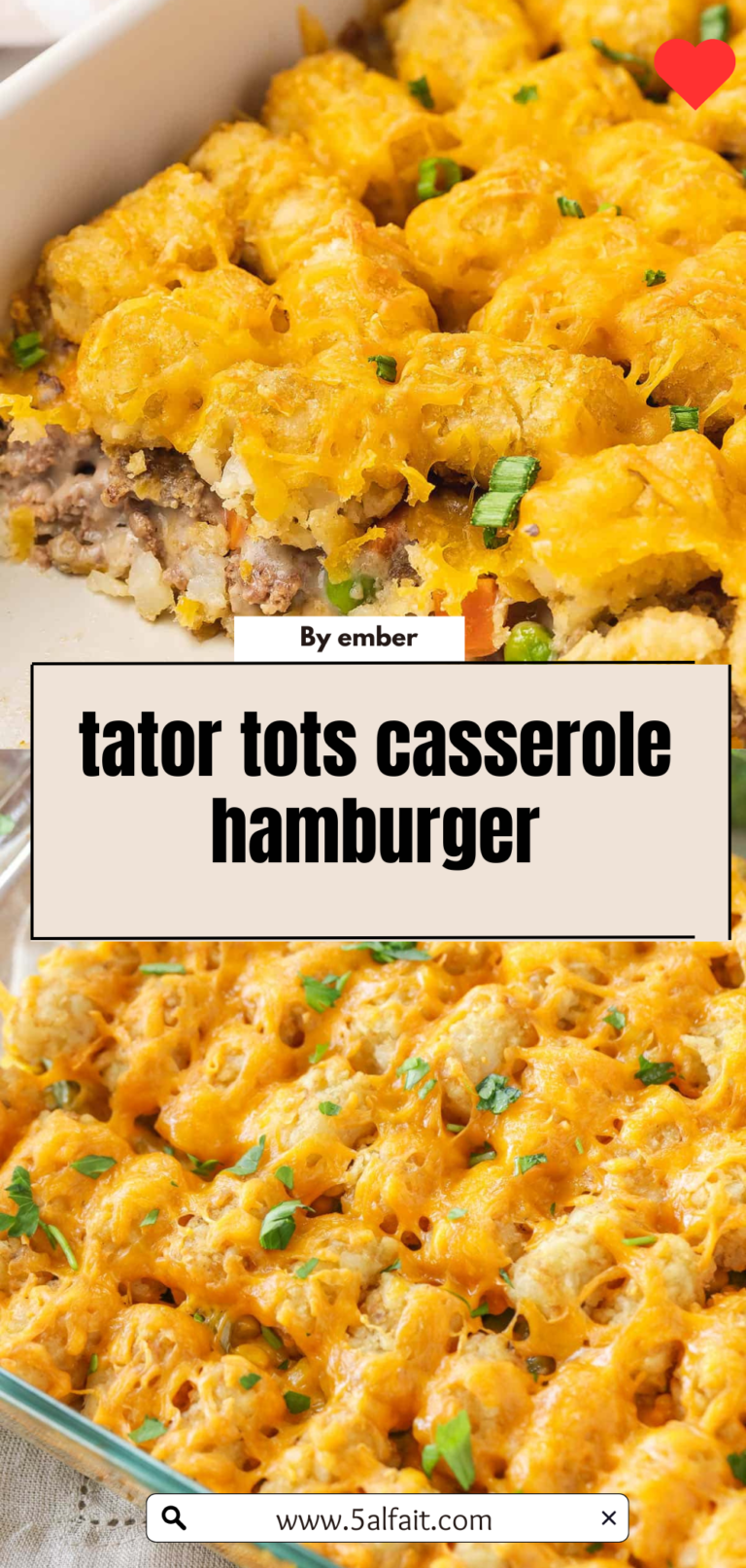 🍽️ Tater Tot Casserole with Hamburger – A Cheesy, Hearty Delight