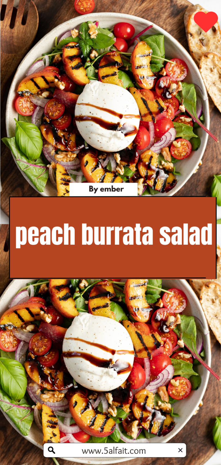 🍑 Peach Burrata Salad: A Refreshing Summer Delight