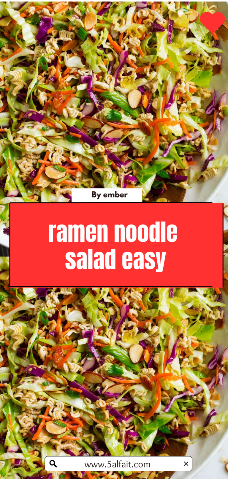 🥗 Easy Ramen Noodle Salad Recipe – Crunchy, Tangy, and Simple!