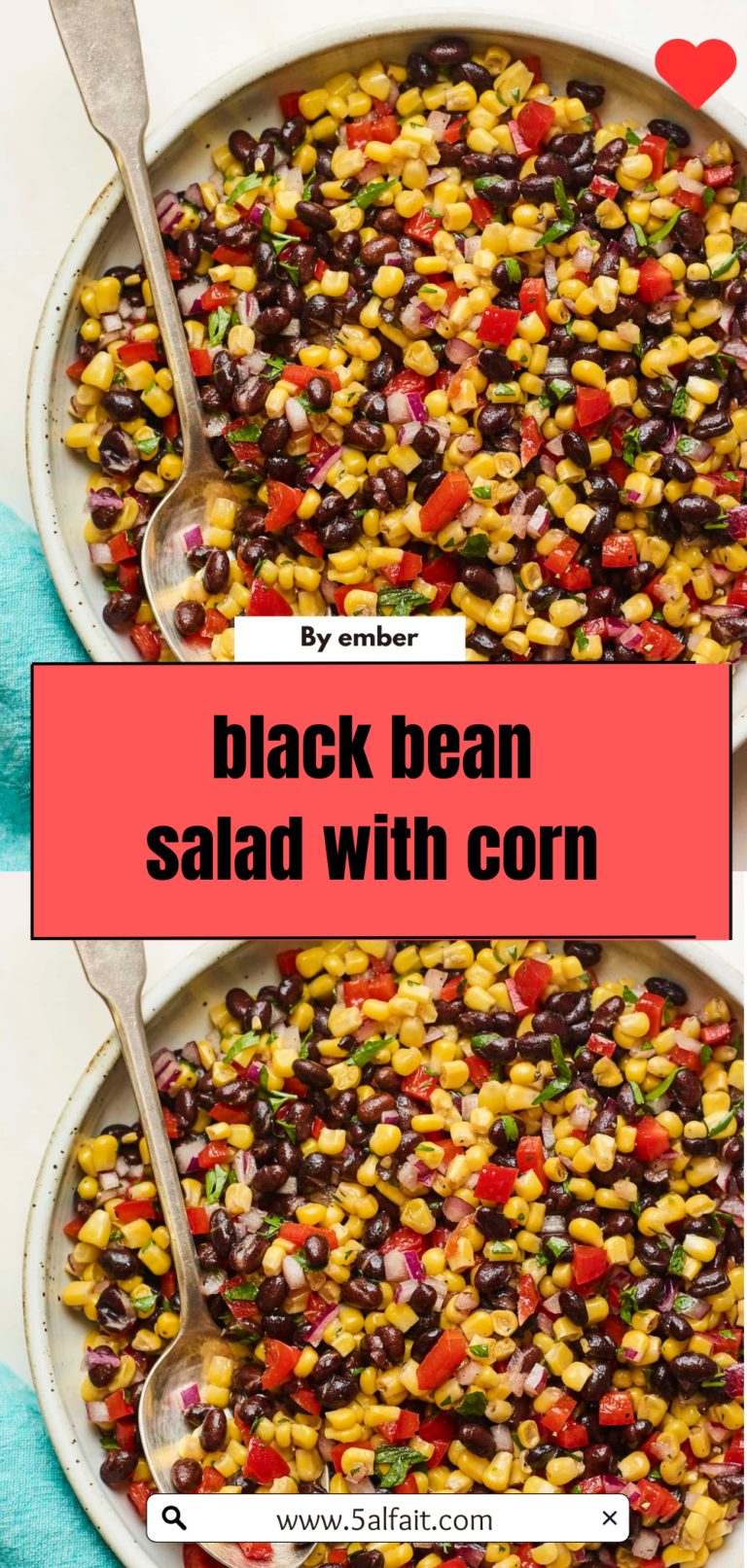 🌟 Fresh and Flavorful Black Bean Salad with Corn