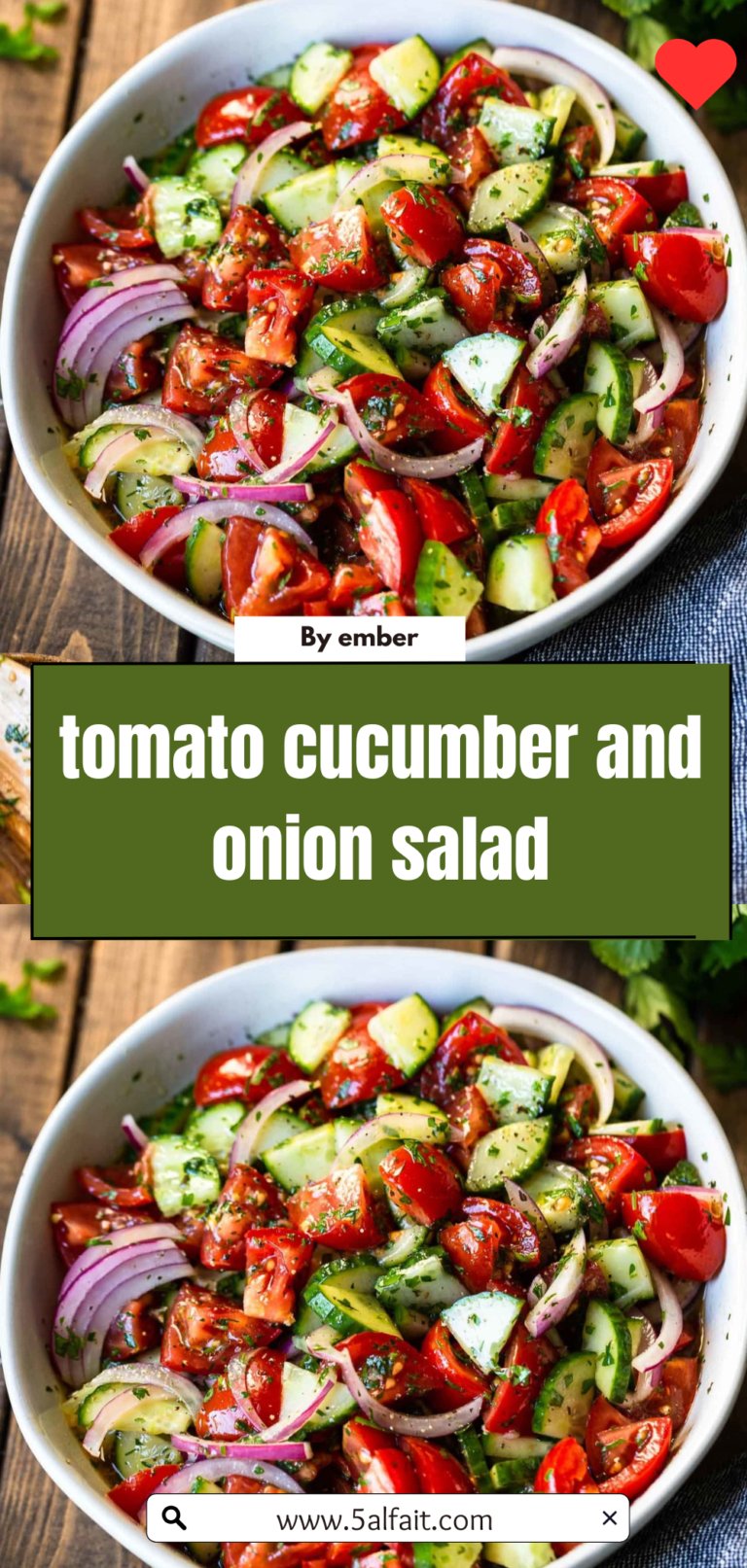 🌟 Tomato Cucumber and Onion Salad – A Fresh, Healthy Side Dish