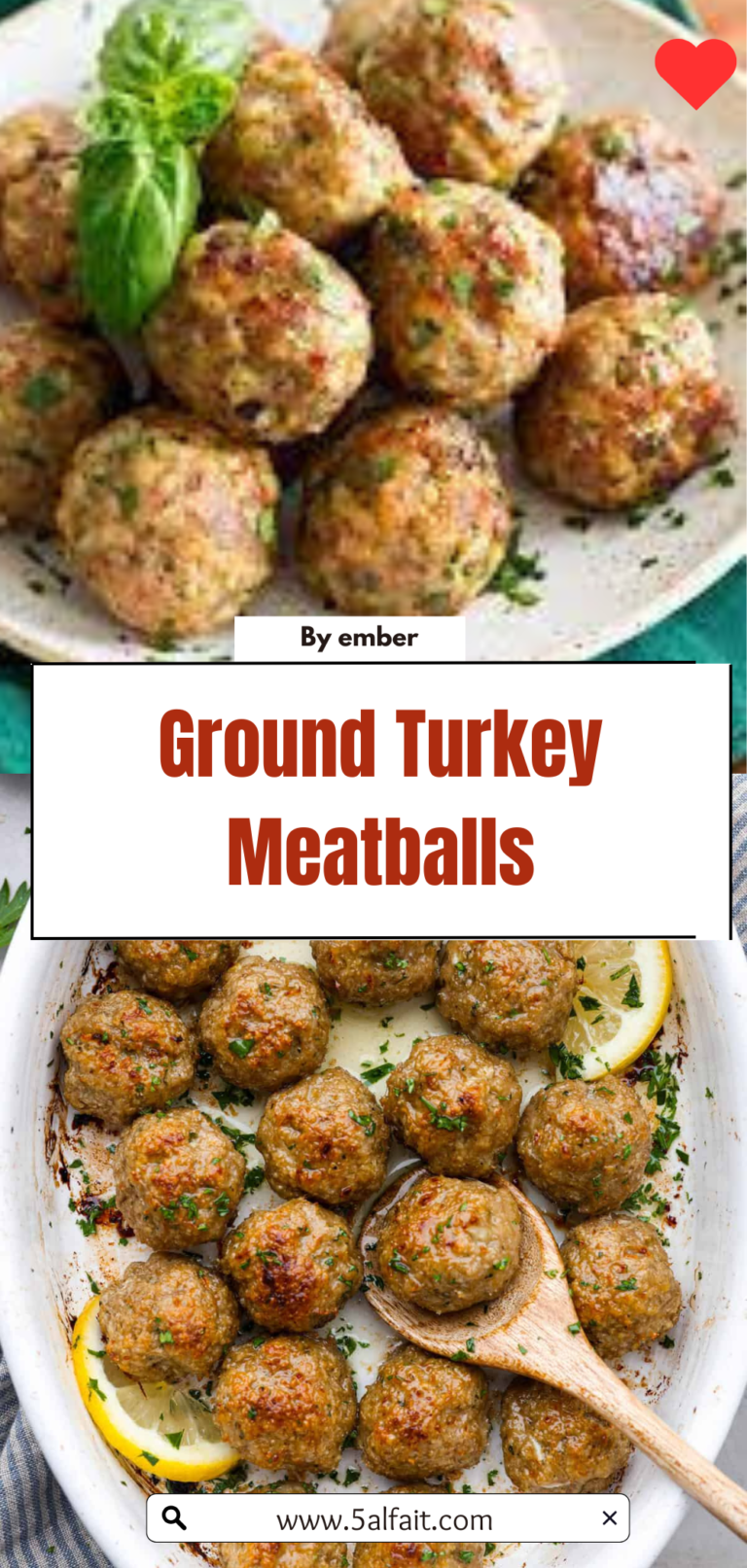 🥘 Ground Turkey Meatballs Recipe – Juicy, Healthy, and Full of Flavor!