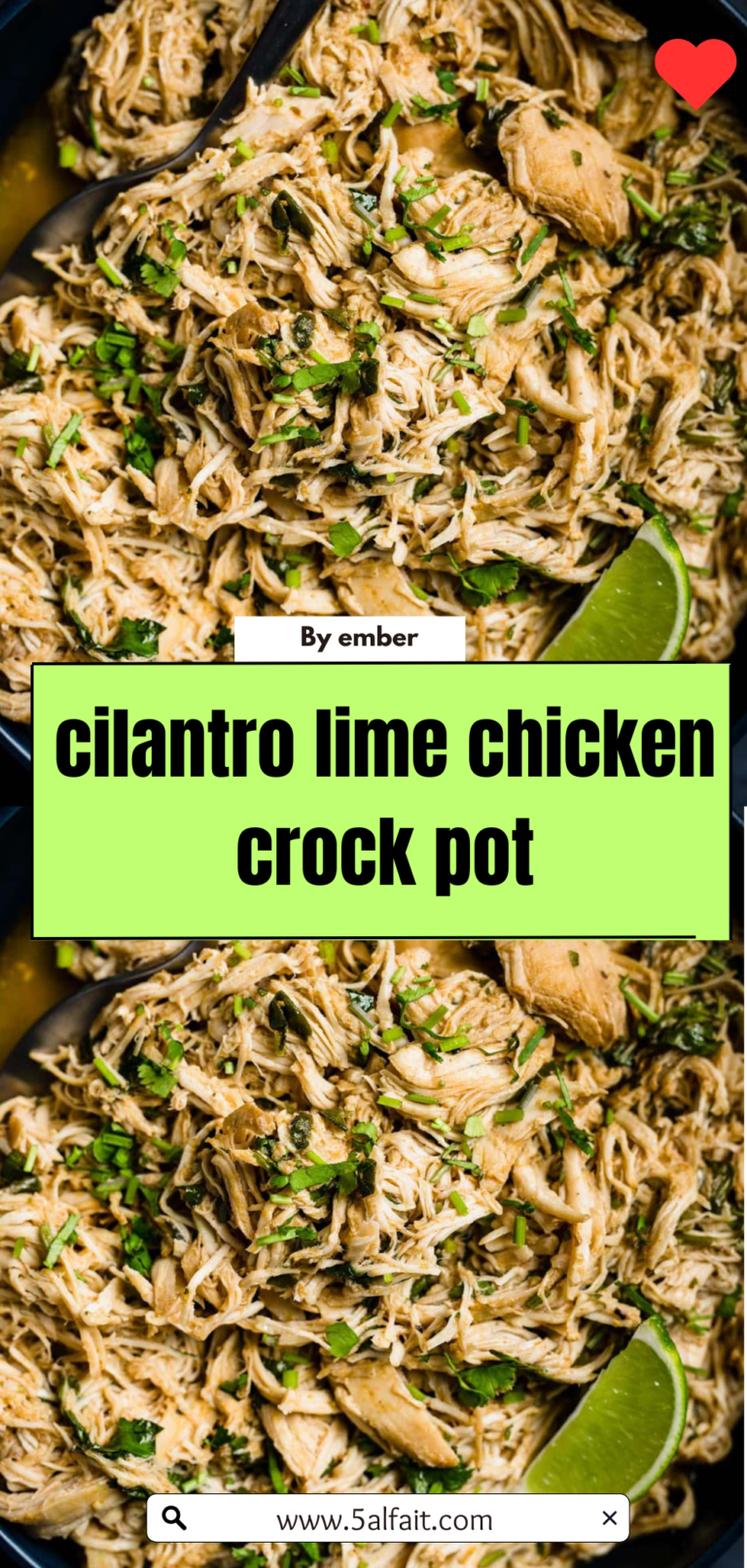 🌿 Cilantro Lime Chicken Crockpot