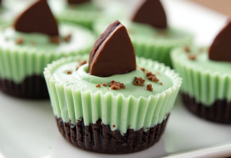 Andes Mint Mini Cheesecakes