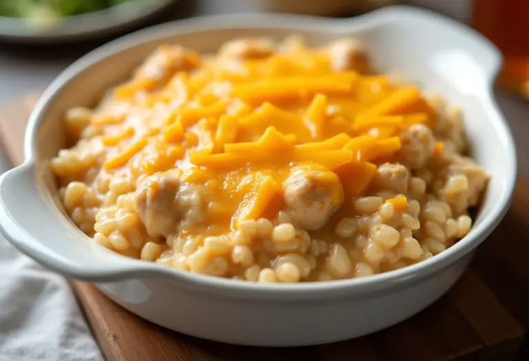 Angel Chicken Rice Casserole with Cheese