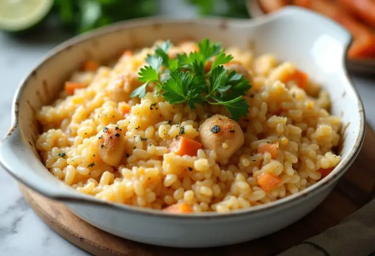 Angel Chicken Rice Casserole with Parsley
