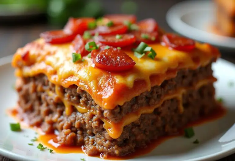 BBQ Bacon Cheeseburger Lasagna