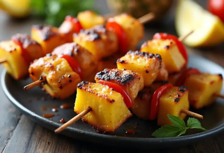 BBQ Pineapple Chicken Kabobs: Tropical Grilled Delight