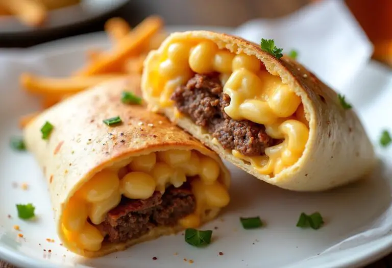 Bacon Cheeseburger Mac and Cheese Wrap