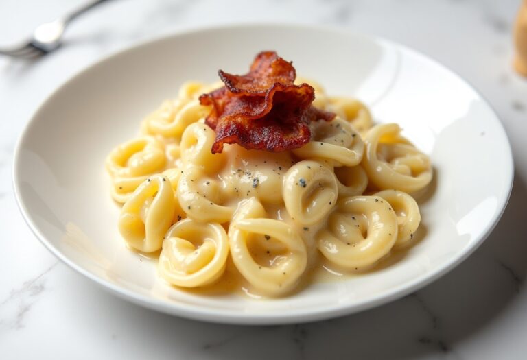Bacon Tortellini Alfredo