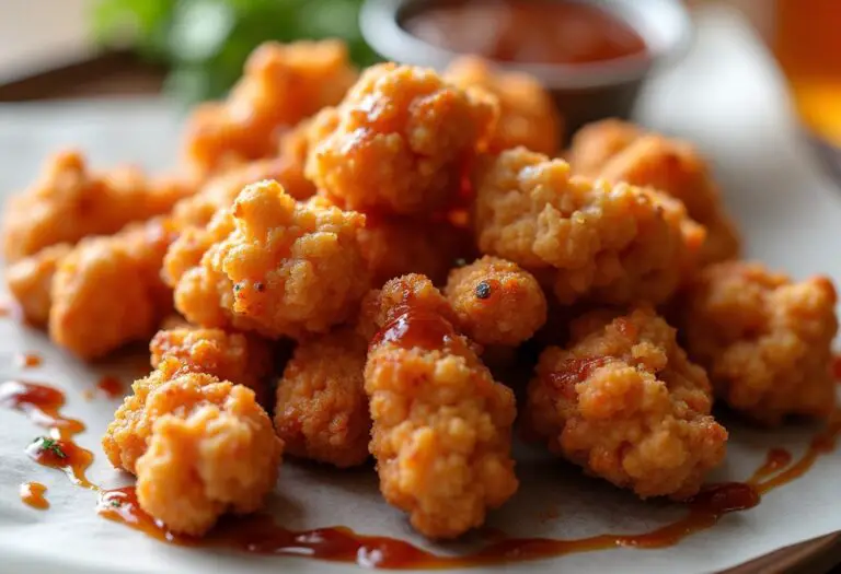 Baked Honey BBQ Popcorn Chicken