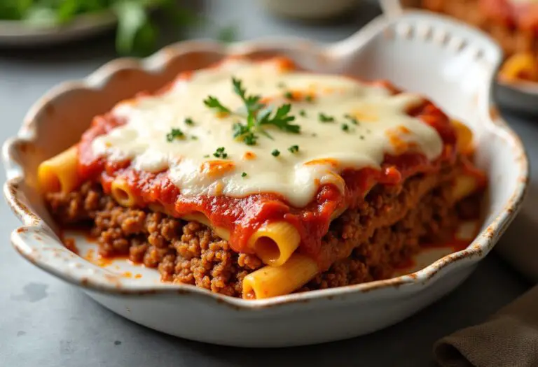 Baked Ziti with Ground Beef and Ricotta