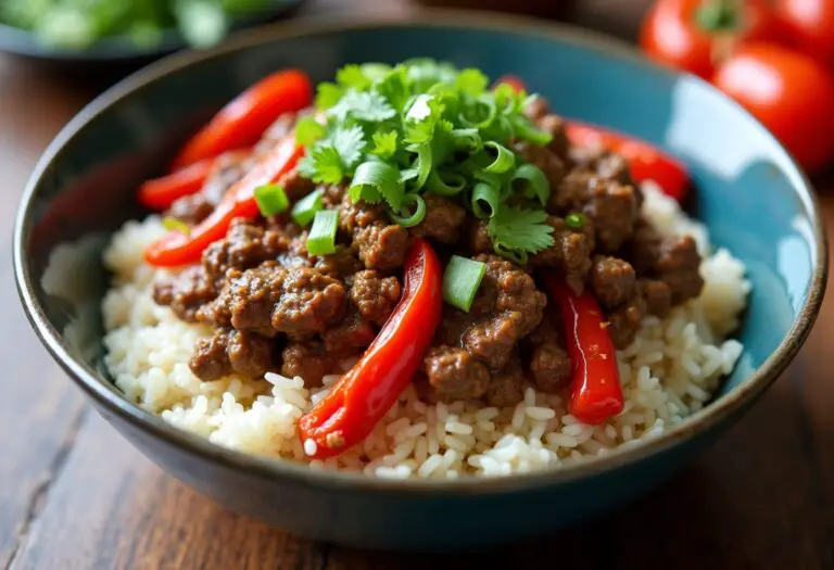 Beef and Pepper Rice Bowl: A Flavorful, Quick-to-Make Meal