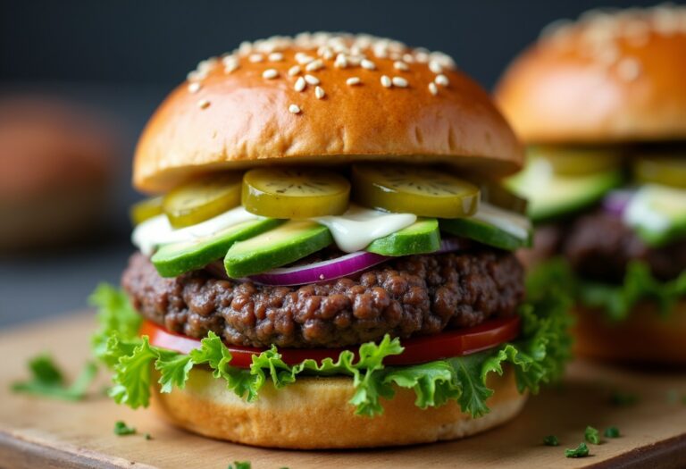 Flavorful Black Bean Burgers with Vibrant Toppings