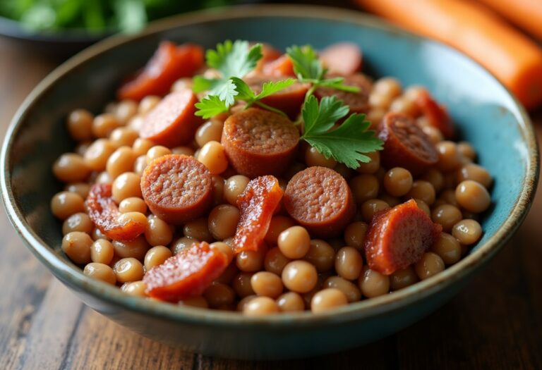 Delightful Black Eyed Peas with Bacon and Sausage
