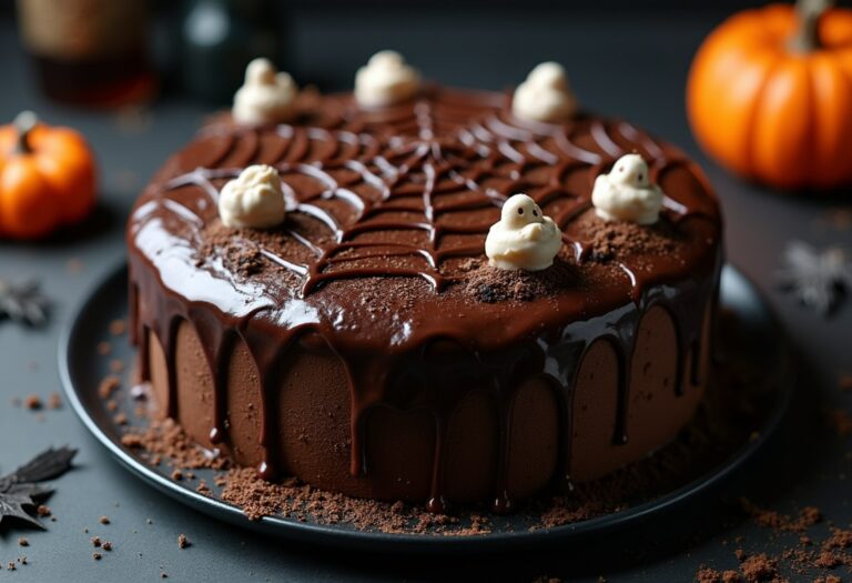 Black Velvet Halloween Cake