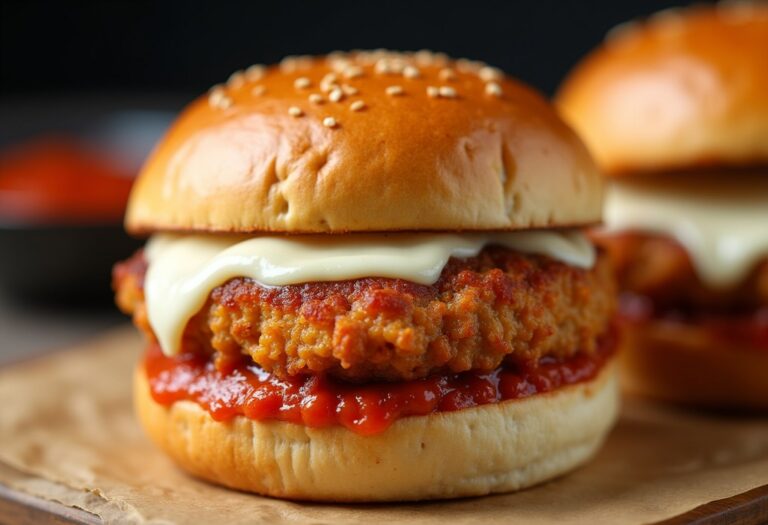 Blackstone Smashed Chicken Parmesan Sandwich