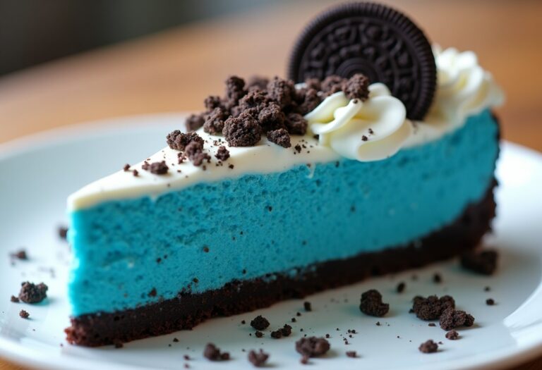 Blue Velvet Oreo Cheesecake