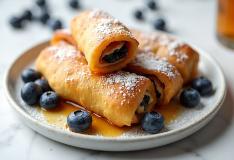 Blueberry Cream Cheese Egg Rolls