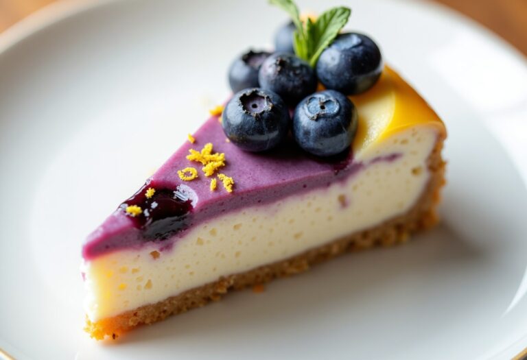 Blueberry and Lemon Cheesecake