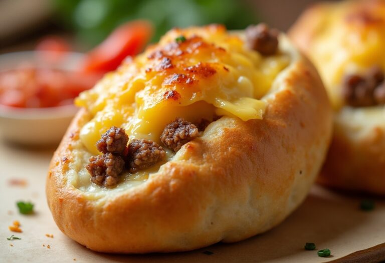 Savory Bread with Cheese and Meat