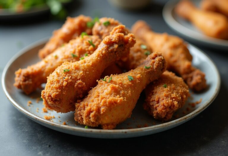 Breaded Smoked and Fried Chicken Wings