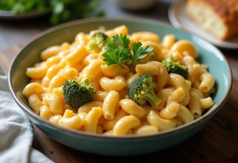 Broccoli Cheddar Mac and Cheese with Chicken