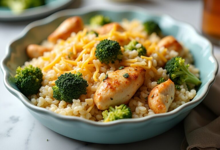 Broccoli, Rice, Cheese and Chicken Casserole