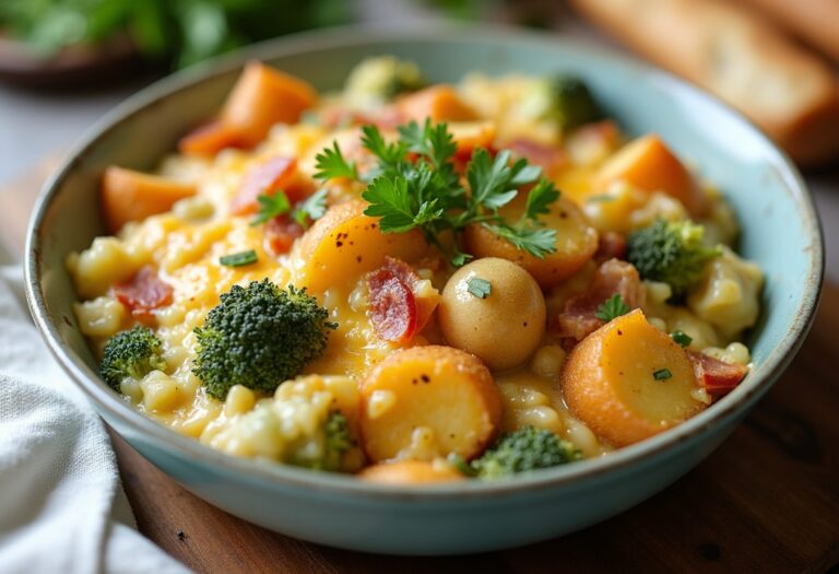 Broccoli and Bacon Potato Casserole