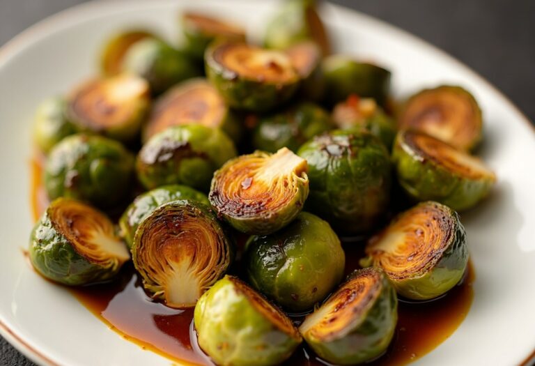 Roasted Brussels Sprouts with Balsamic Glaze