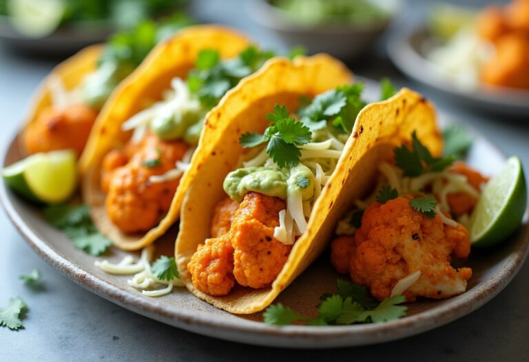 Irresistible Buffalo Cauliflower Tacos