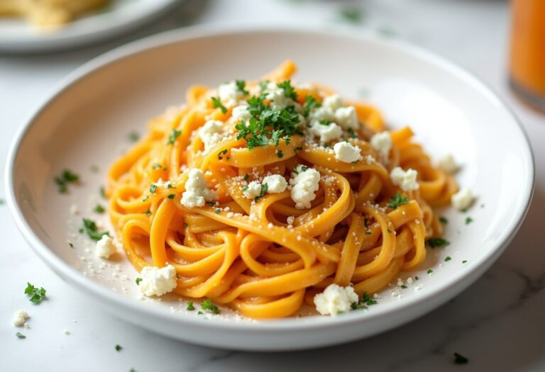 Butternut Squash Goat Cheese Pasta