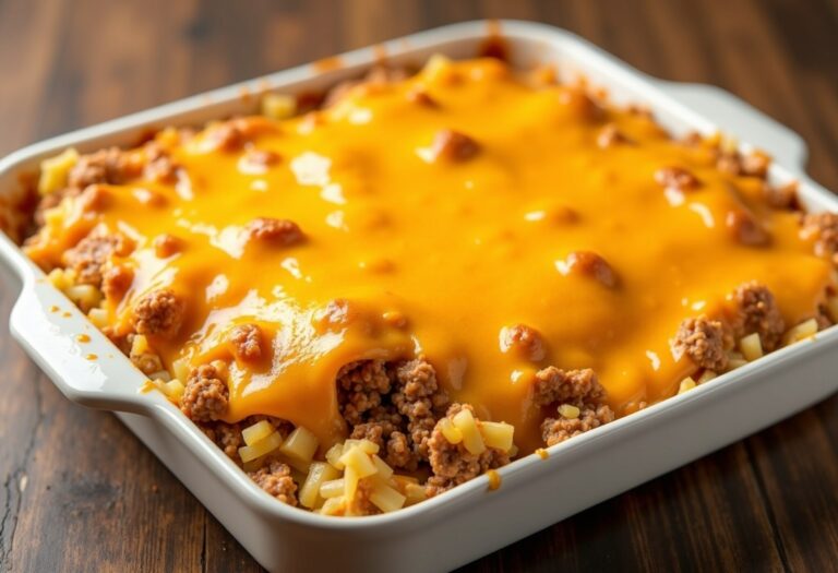 Cabbage Beef Bake with Cheese
