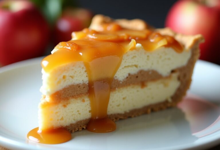Caramel Apple Cheesecake Pie