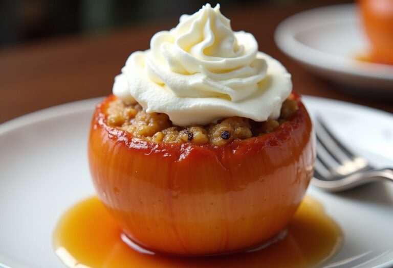 Baked Apples with Whipped Cream: A Cozy Delight