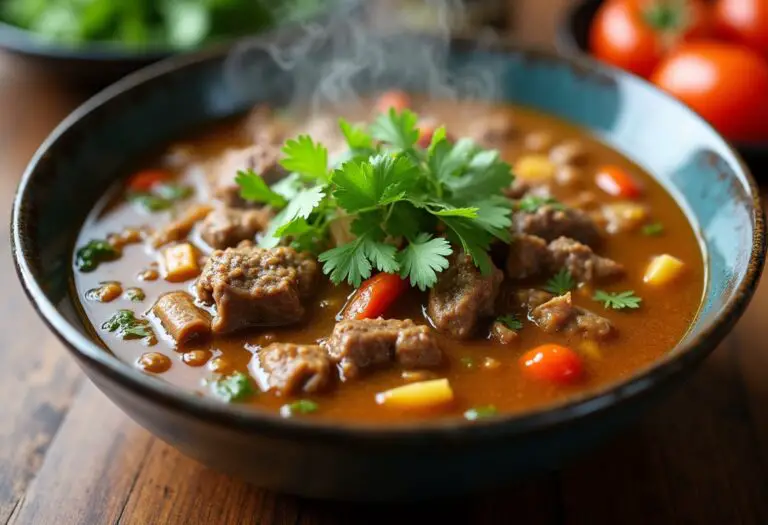 Flavorful Beef and Cilantro Soup