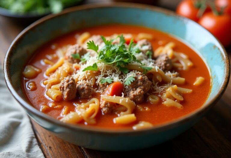 Hearty Cabbage Soup with Ground Beef