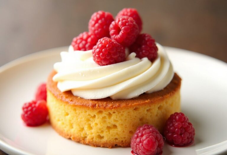 Irresistible Raspberry Cakes with Whipped Cream