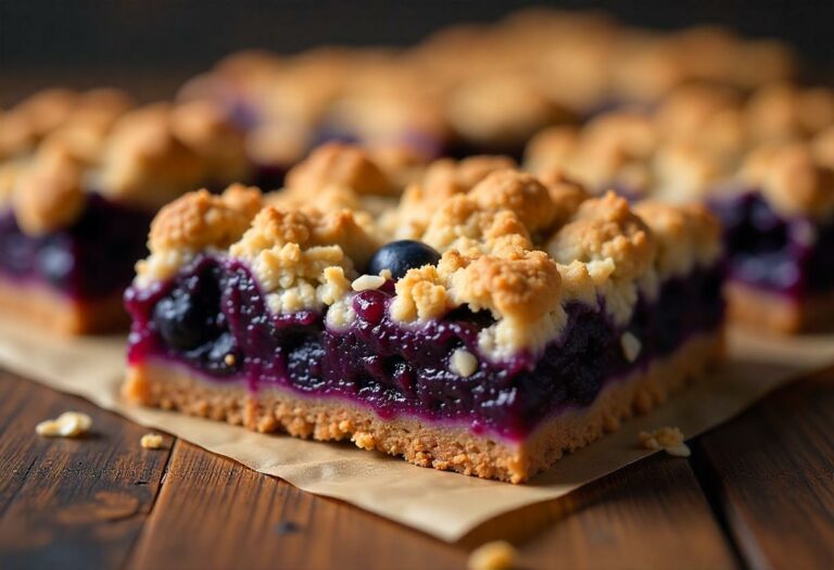 Blueberry Oatmeal Crumble Bars: A Fruity, Crunchy Delight
