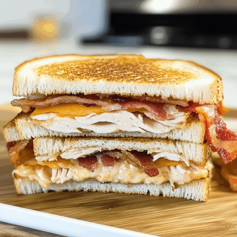 Cheddar and Bacon Turkey Melt Sandwich