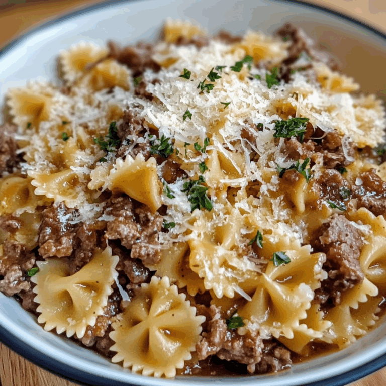 Cheese, Beef, and Bowtie Pasta: A Comforting Culinary Delight
