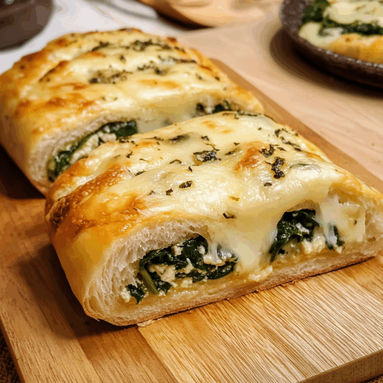 Cheese Spinach Stuffed Bread
