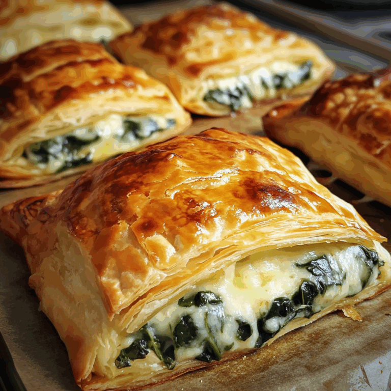 Cheese and Spinach Stuffed Pastry