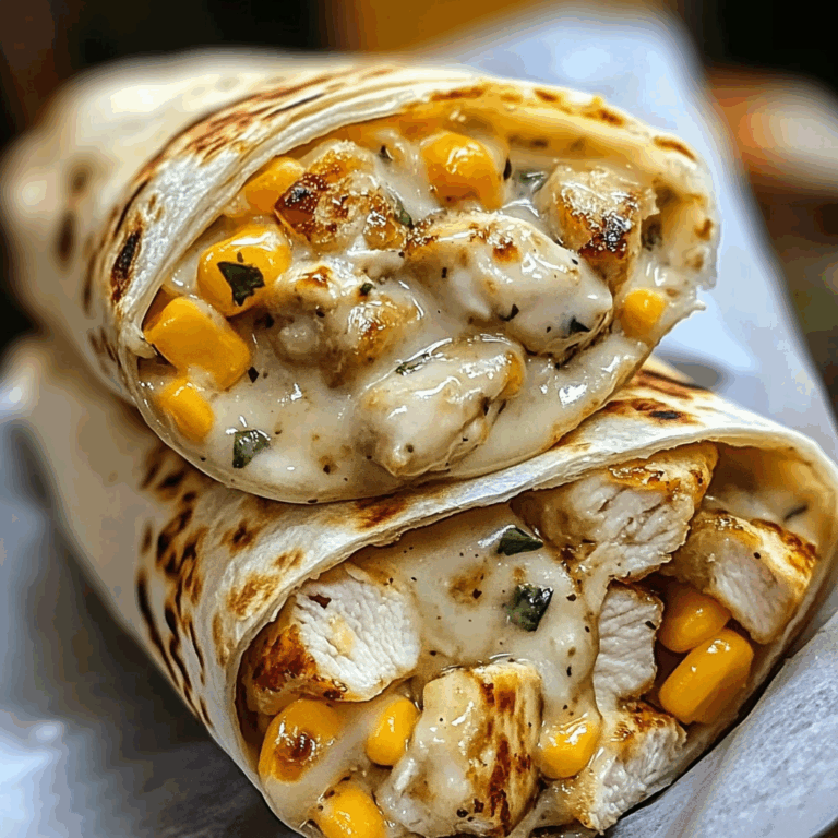 Cheesy Garlic Chicken Wraps