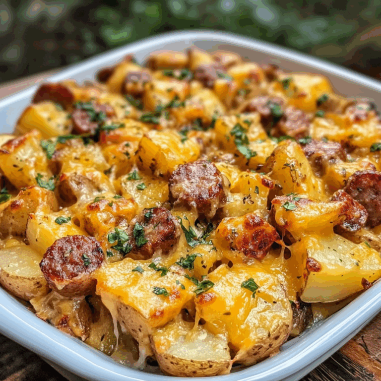 Cheesy Ranch Potatoes and Smoked Sausage