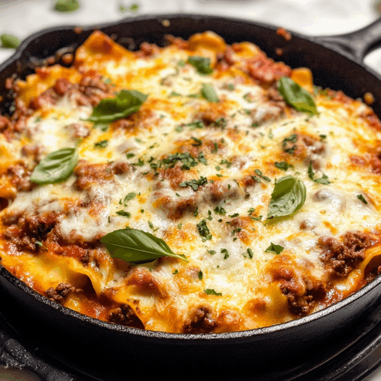Cheesy Skillet Lasagna: A Delicious One-Pot Twist on a Classic