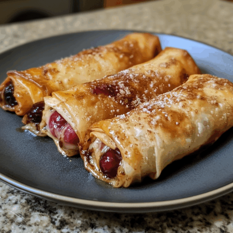 Irresistible Cherry Cheesecake Egg Rolls