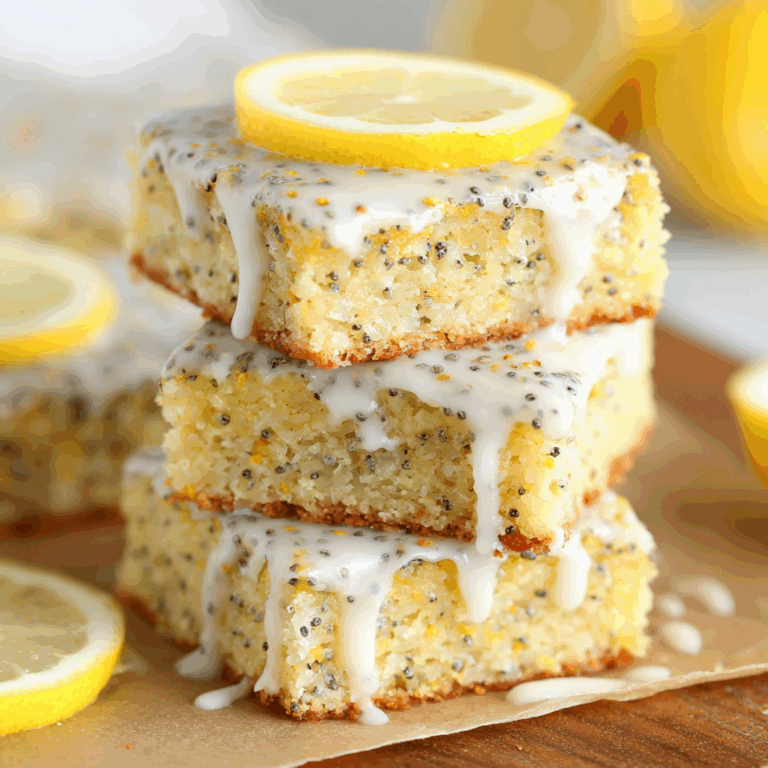Glazed Lemon Poppy Seed Bars
